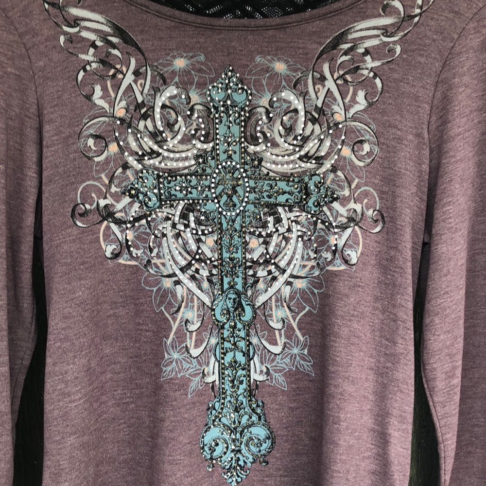 $10 glitzy shirt. Size M